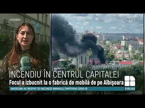 INCENDIU puternic. O stradă din Capitală, învăluită de FUM DENS și NEGRU