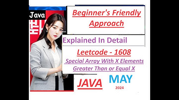 Special Array With X Elements Greater Than or Equal X | LeetCode 1608 | Java | Developer Coder