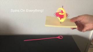 Gyroscope on a string, spin on everything, light and music