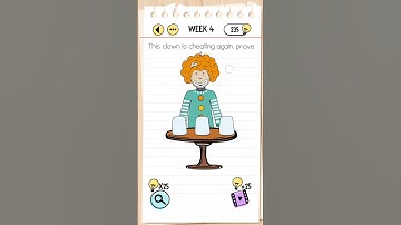 Brain Test: Week 4 The clown🤡 is cheating again, prove🤨 #braintest #braintestwalkthrough #testbrain