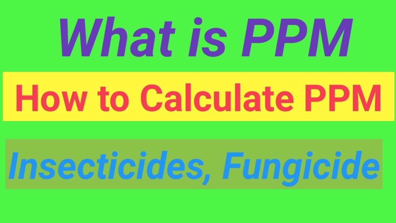 how to calculate ppm