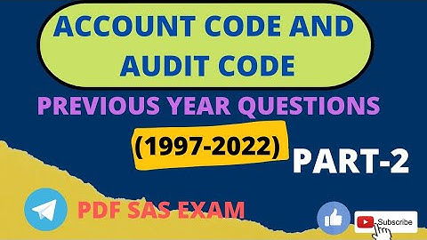ACCOUNT CODE & AUDIT CODE (PREVIOUS YEAR Q