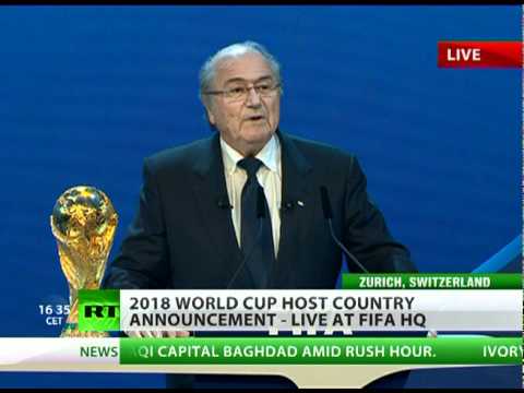 Russia Wins! Video of FIFA World Cup 2018 host announcement
