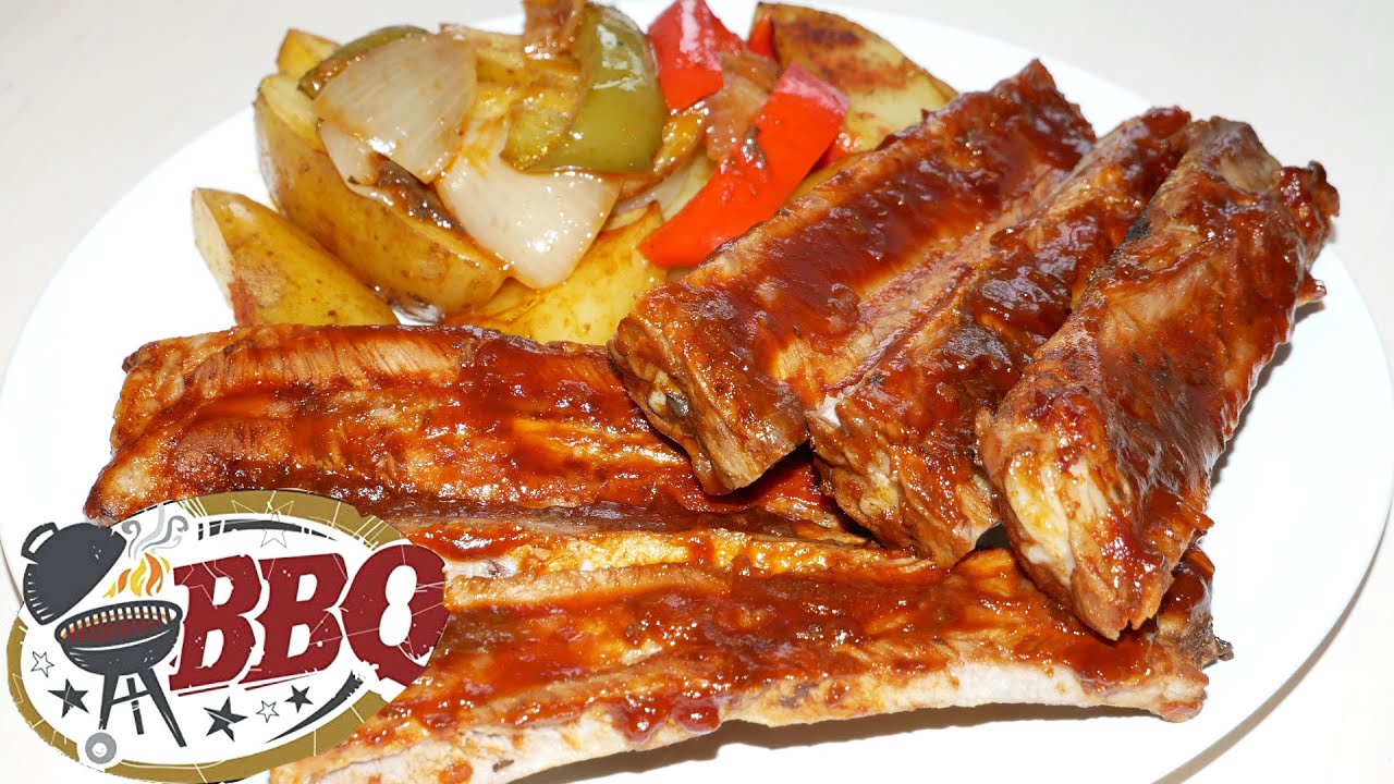costillas-de-cerdo-al-horno-con-salsa-bbq-casera-youtube