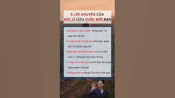 5 Lời khuyên của bác sĩ cứu cuộc đời bạn #shorts #suckhoe