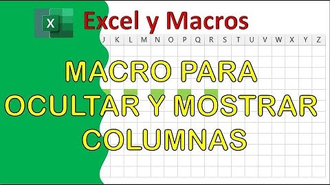 ocultar columnas en excel