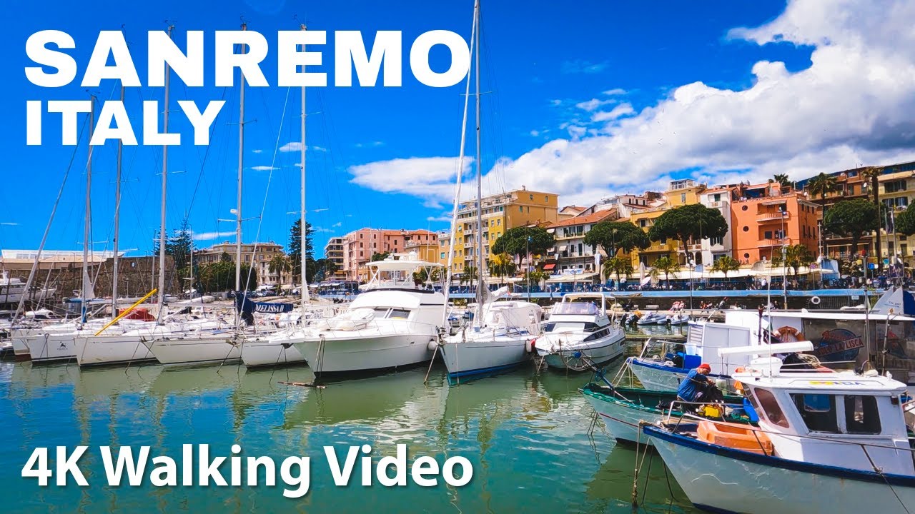 Sanremo - Italy - 4K Walking Video