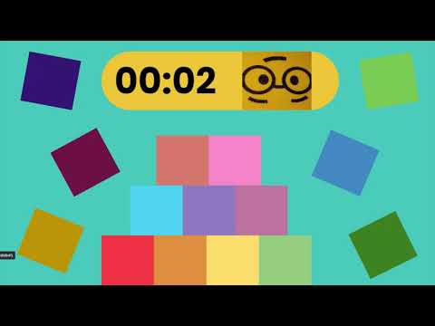 5 Seconds Colorful Squares Timer Made For All Ages With Music!!
