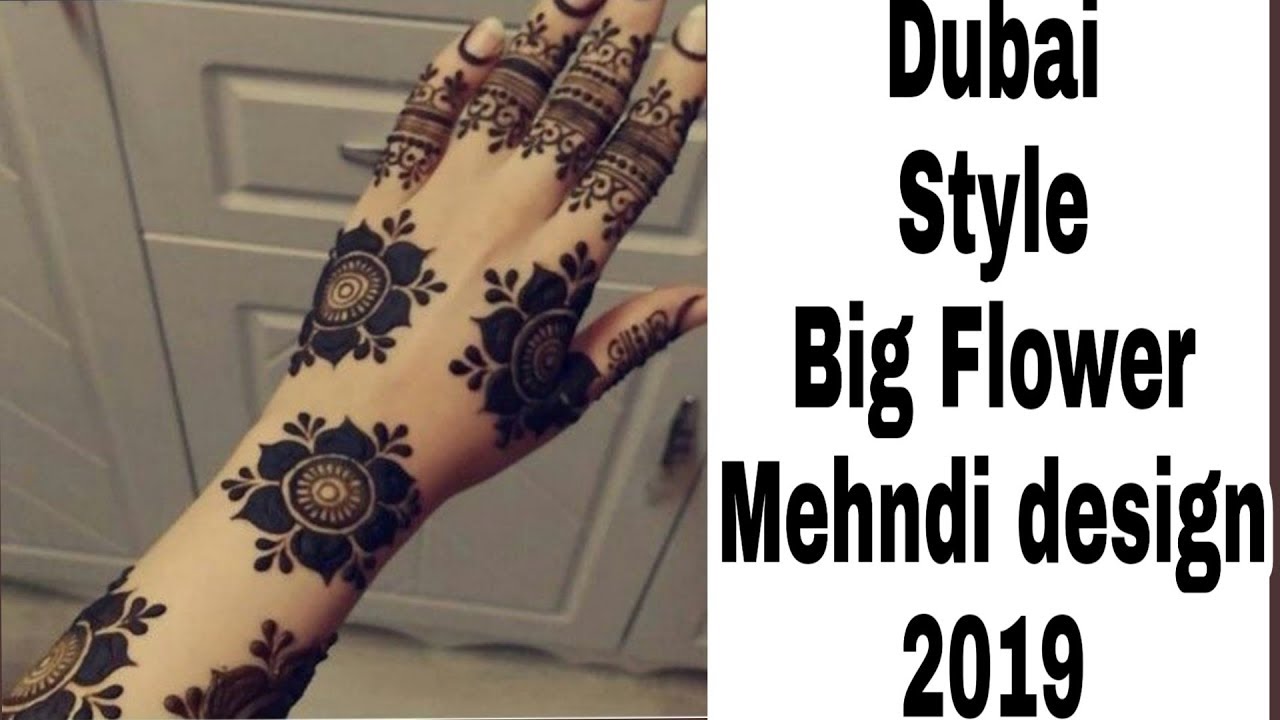 Dubai Style Big Flower Mehndi design for back hand 2019 || Big ...