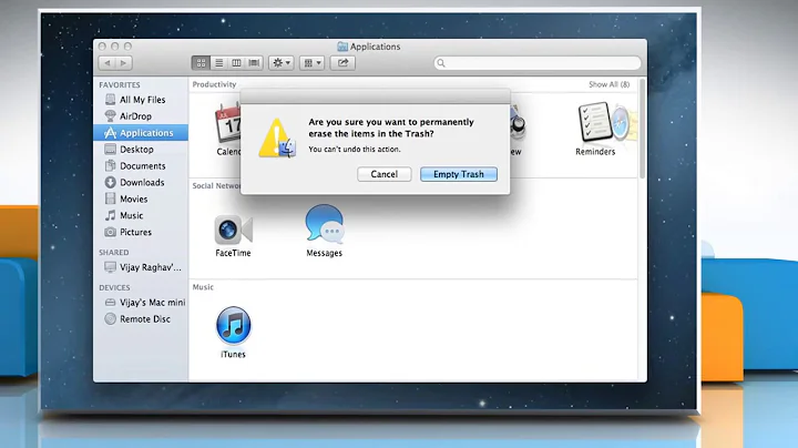 How to Uninstall an Application from Mac® OS X™