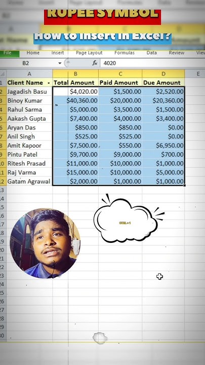 how-do-we-convert-to-indian-rupees-sign-in-ms-excel-shorts-viral