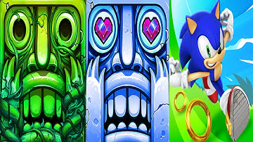 Temple Run 2 Lost Jungle VS Frozen Shadows VS Sonic Dash Android iPad iOS Gameplay HD