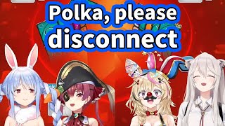 Polka gets asked to disconnect because the AI is better [ENG Subbed Hololive]