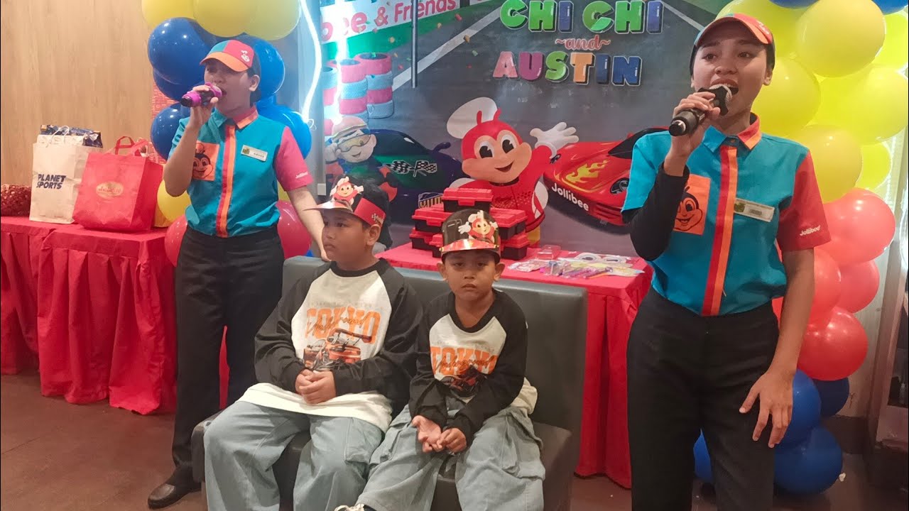 AUSTIN AND PICHIE B DAY CELEB AT JOLLIBBE MONTALBAN RIZAL