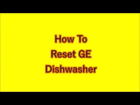 resetting ge dishwasher