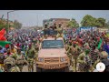 Le capitaine ibrahim traor accueilli par une foule en liesse  bobodioulasso et  hound