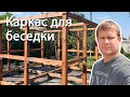 Беседка своими руками - Каркас из бруса 100 на 100