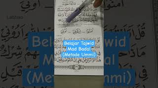 Belajar Tajwid (Mad Badal) Metode Ummi #tajwid #metodeummi #shorts