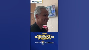 Pas Banget! Ganjar Lihat Mahfud MD di Tayangan Metro TV Sesaat Sebelum Deklarasi Cawapres #shorts