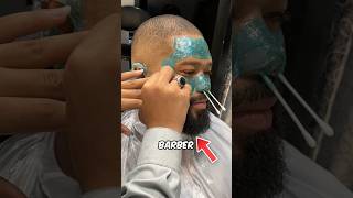 He Thought It Was a Haircut… But It Was a Full Facial Wax 😂 #shorts