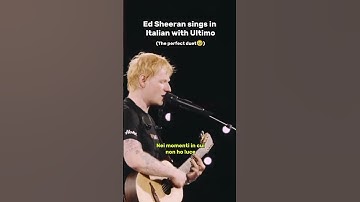Thumbnail of Ed Sheeran and Ultimo singing "Piccola Stella" at Olimpic Stadium in Rome