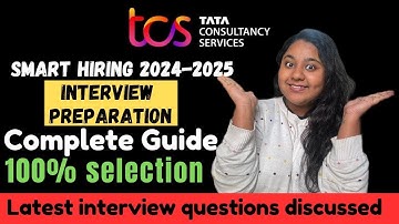 TCS smart hiring interview|TCS Interview preparation +Selection Guide+latest Interviews Questions✅✌️