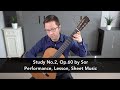 Study No.2, Op.60 by Fernando Sor and Lesson for Classical Guitar