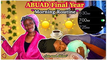 MY MORNING ROUTINE AS A FINAL YEAR STUDENT OF AFE BABALOLA UNIVERSITY || Voiceover*