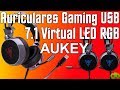 Auriculares USB Gaming 7.1 Virtual Aukey GH-S4 Unboxing y Review