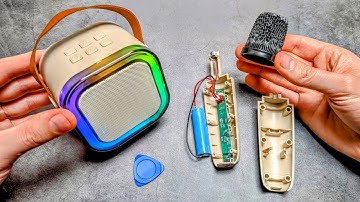 How to Open & Repair Microphone on K12 Speaker , Portable Wireless Karaoke Machine