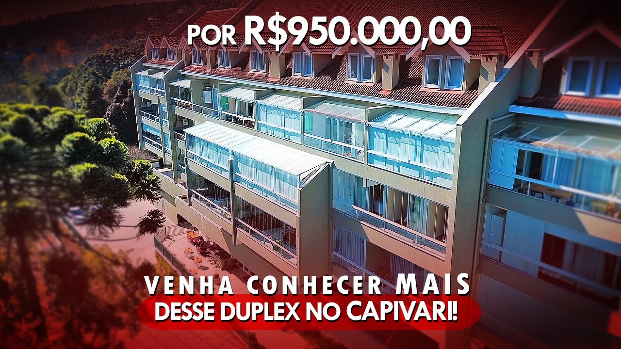 Vídeo do Imóvel: Duplex todo mobiliado com uma sacada maravilhosa para curtir o pôr do sol em um condomínio completo com piscina