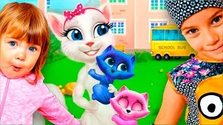 Играем в игру про Котят похожую на мультик как Анджела - Развлекательное видео для детей Играем в игру про Котят похожую на мультик как Анджела - Развлекательное видео для детей