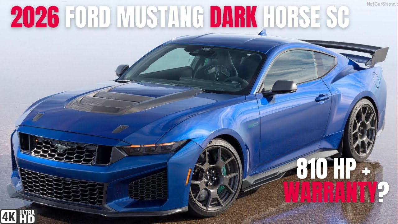 810 л.с. с гарантией?! Первый взгляд на Mustang Dark Horse SC 2026 года.