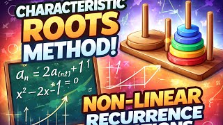 Characteristic Roots Method | Non-Linear Recurrence Relations | Applications | Tower of Hanoi 