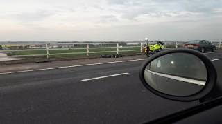Mustang Porsche crash debris ouse bridge m62