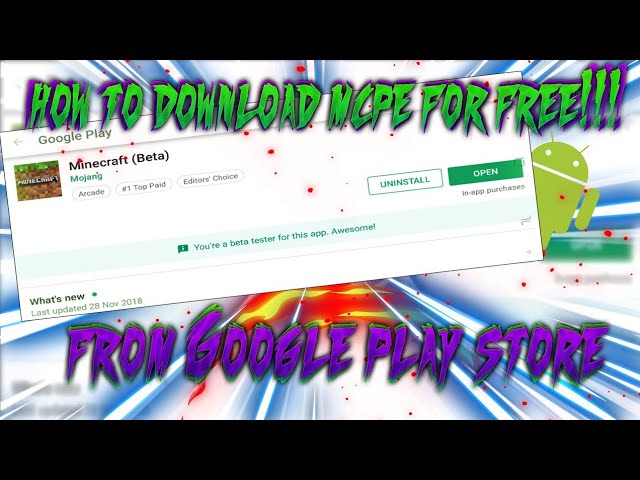 How to Get Minecraft Pocket Edition For FREE!!! (Playstore) 