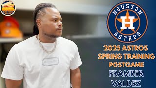 Framber Valdez spoke about his second start in Spring Training & executing his 4-seam fastball