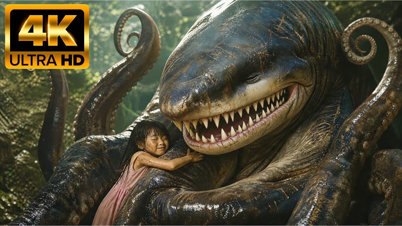 【2026 Newest Movies】The little girl's sharktopus friend protected her with its life💔😭#monster #4k