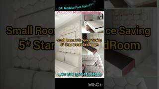Small Room into 5* Star Hotel BedRoom || Space Saving Furniture #Wall Mounted Bed #MurphyBed #shorts