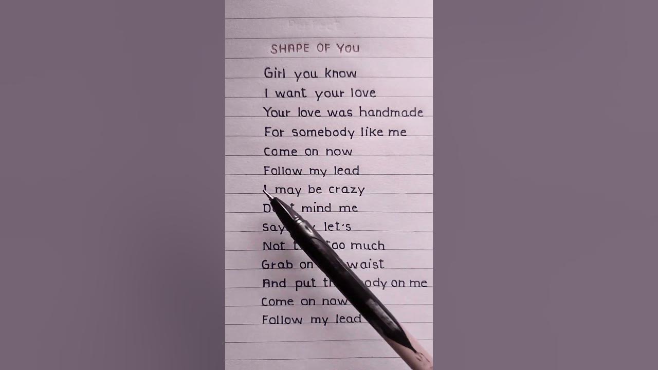 Ed Sheeran ~ 🌼Shape Of You (Lyrics)