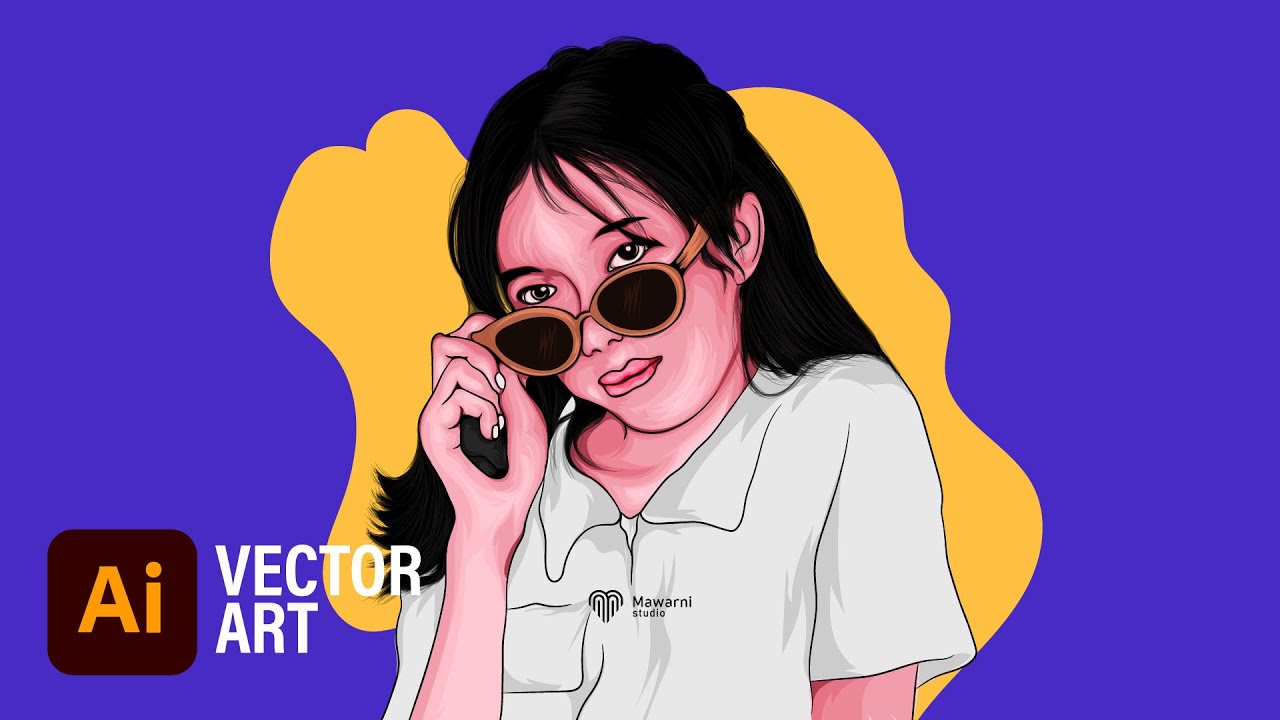 Membuat Vector Portrait di AI - YouTube