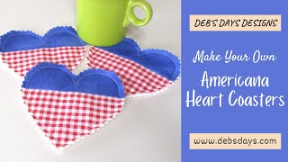 Learn How to Make Americana Heart Coaster Set - A DIY Drink Coaster Tutorial