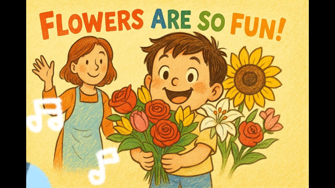 《Flowers Are So Fun!》歡樂花朵英文兒歌｜學英文單字與自然發音｜可愛動畫歌曲#@W.E-1522#@W.E-1522聽英文歌學英文#@W.E-1522不補習也要學好英文
