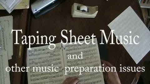 Taping Sheet Music