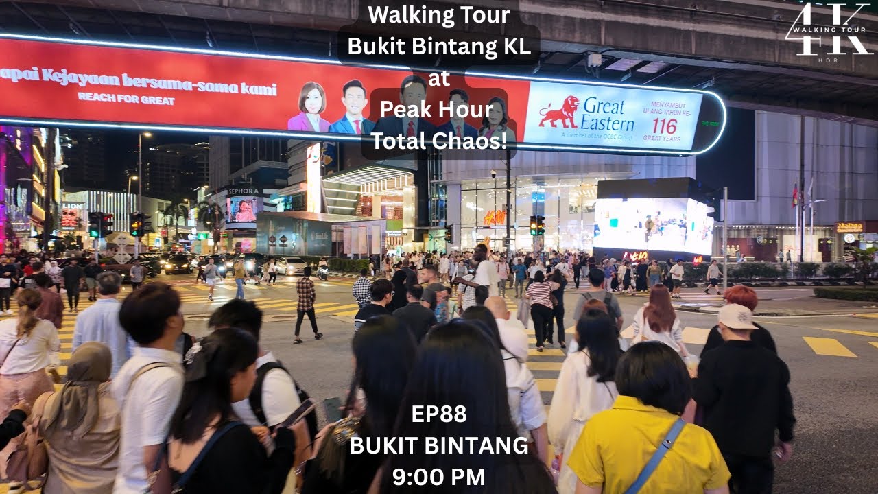 EP88 | Bukit Bintang at Peak Hour Total Chaos! | Kuala Lumpur Nightlife | DJI Pocket 3