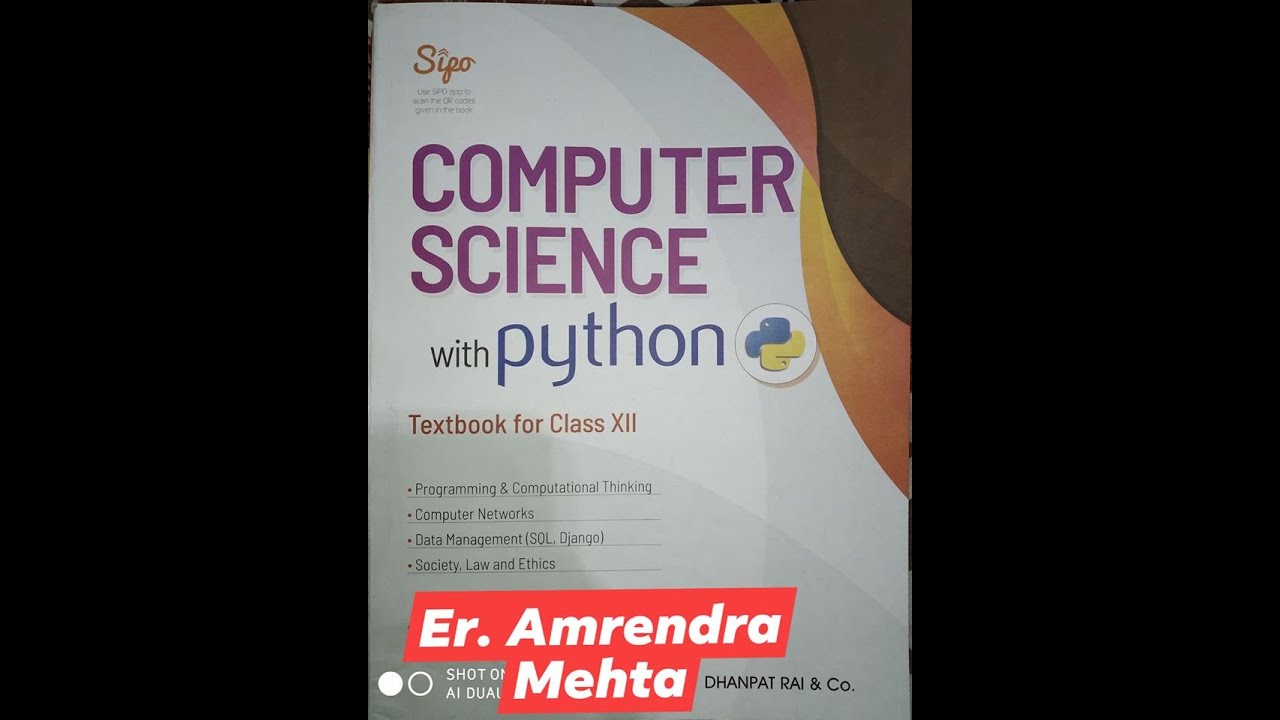 Computer Science with Python| Class 11th| Class 12th | Lect1 l Er ...