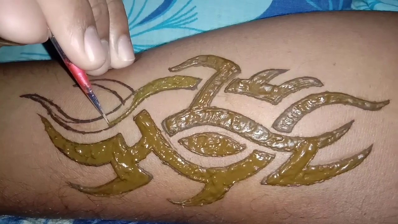 Stylish Henna Tattoo For Boys And Men....... - YouTube