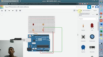 Rangkaian Smart Lamp Arduino (Tinkercad)