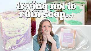 I tried a new soap recipe and immediately regretted it | aloe vera + lavender loaves