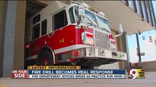 Fire drill turns into real response
